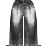 Off Grid Denim Effect Oversized Sweatpants Washed Black