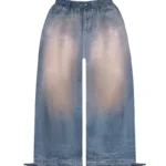 Off Grid Denim Effect Oversized Sweatpants Washed Blue
