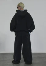 Old English Oversized Sweatpants Washed Charcoal-2