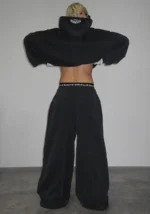 Old English Oversized Sweatpants Washed Charcoal-5