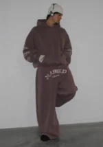 Old English Oversized Sweatpants Washed Mauve-4