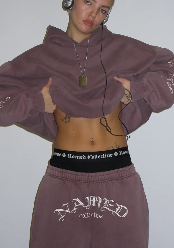 Old English Oversized Sweatpants Washed Mauve-6