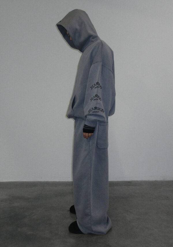 Old English Oversized Sweatpants Washed Vintage Grey-2