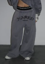 Old English Oversized Sweatpants Washed Vintage Grey-3