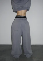 Old English Oversized Sweatpants Washed Vintage Grey-6