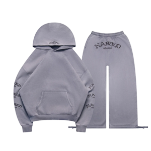 Old English Pullover Tracksuit Washed Vintage Grey