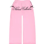 PRINC355 Ribbon Sweatpants Baby Pink