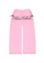 PRINC355 Ribbon Sweatpants Baby Pink