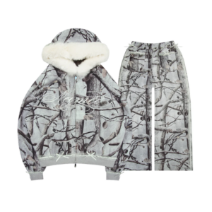 Prey Faux Fur ZIP Tracksuit Snow (Detachable Fur)