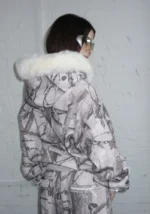 Prey Faux Fur ZIP Tracksuit Snow (Detachable Fur)-4