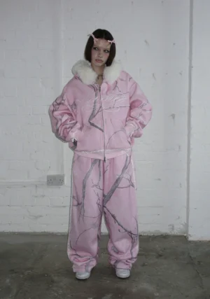 Prey Oversized Sweatpants Pink Camo-1