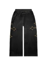 Rebel Studded Velour Sweatpants Black-5
