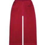 Rebel Velour Sweatpants Dark Red-5