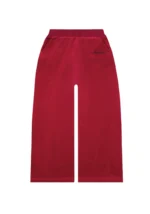 Rebel Velour Sweatpants Dark Red-5