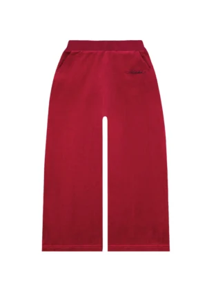 Rebel Velour Sweatpants Dark Red-5