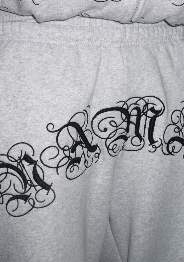 Signature Oversized Sweatpants Grey Marl-3