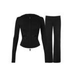 Sinner Lace Cut Out Sculpt Stretch Tracksuit Black