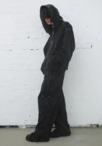 Sinner Studded Oversized Sweatpants Black Vintage Wash-5