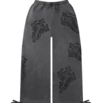 Sinner Studded Oversized Sweatpants Grey Vintage Wash