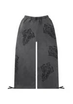 Sinner Studded Oversized Sweatpants Grey Vintage Wash