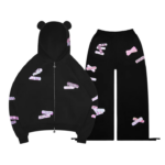 Stitch Teddy ZIP Tracksuit Black