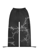 Thorn Rhinestone Sweatpants Charcoal