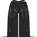 Vendetta Lace Up Oversized Sweatpants Black Vintage Wash
