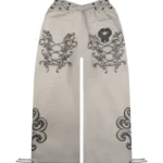 Vendetta Lace Up Oversized Sweatpants Bone