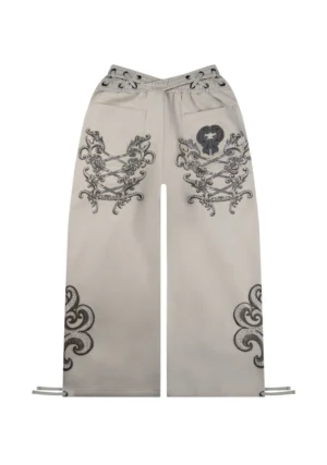 Vendetta Lace Up Oversized Sweatpants Bone
