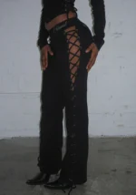 Vendetta Sculpt Stretch ZIP Tracksuit Black (Detachable Faux Fur)-4