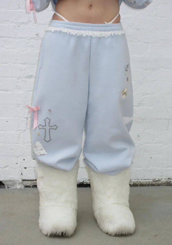 Whisper Oversized Sweatpants Baby Blue-4