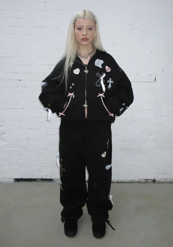 Whisper Oversized Sweatpants Black-1