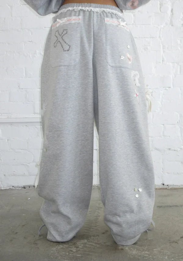 Whisper Oversized Sweatpants Grey Marl-2