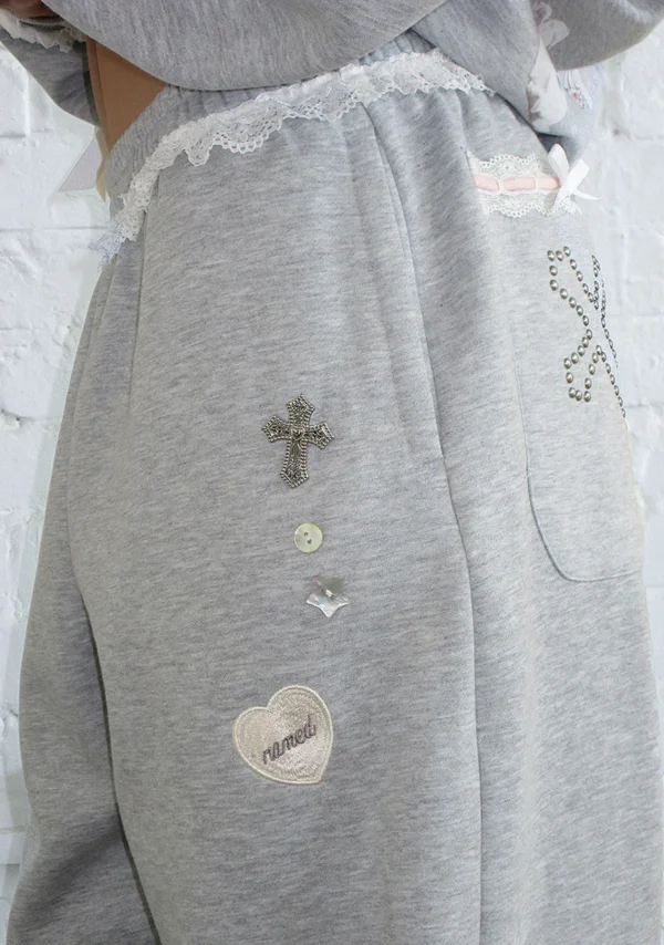 Whisper Oversized Sweatpants Grey Marl-4